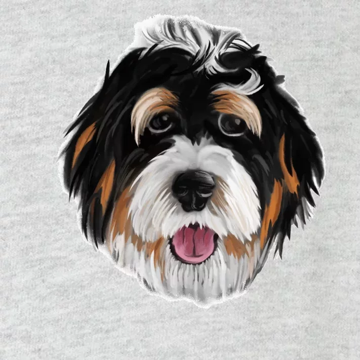 Realistic Dog Face Toddler Long Sleeve Shirt