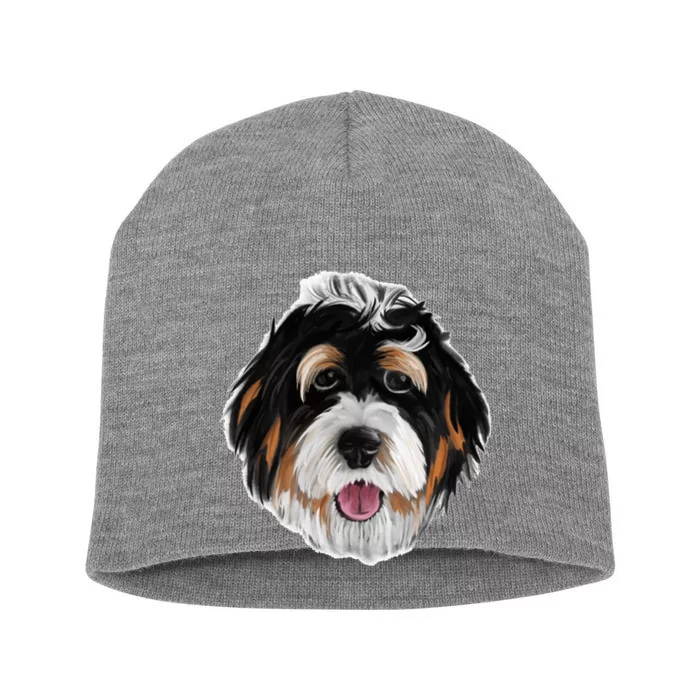 Realistic Dog Face Short Acrylic Beanie