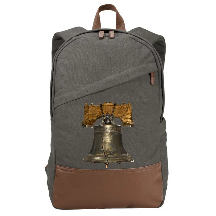 Realistic Liberty Bell Cotton Canvas Backpack