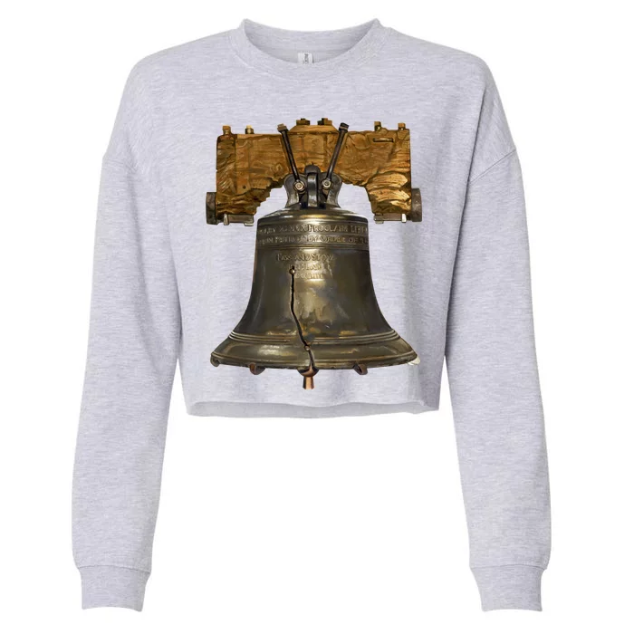 Realistic Liberty Bell Cropped Pullover Crew