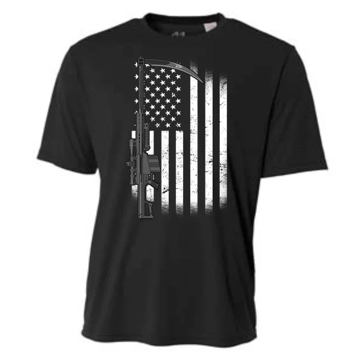 Reapers Gun Flag Cooling Performance Crew T-Shirt