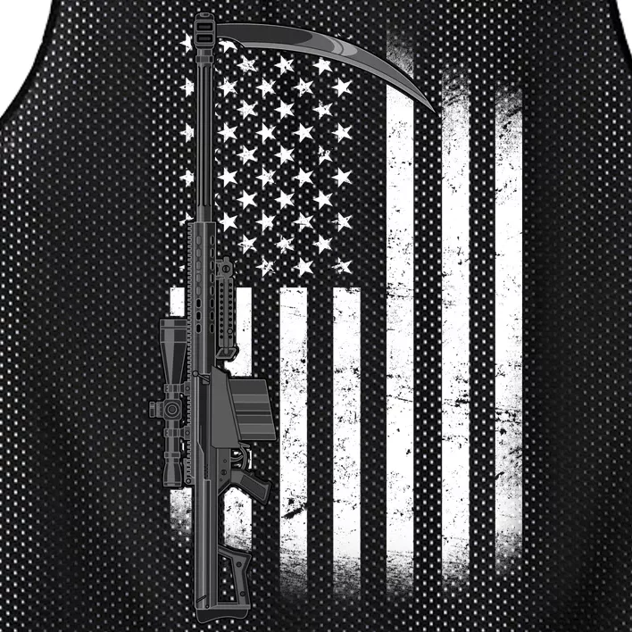 Reapers Gun Flag Mesh Reversible Basketball Jersey Tank