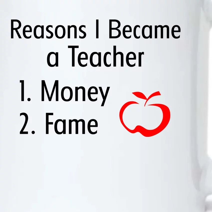 Reasons I Became A Teacher Funny Black Color Changing Mug