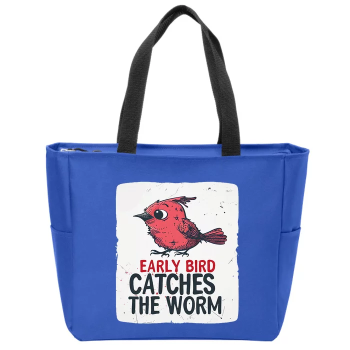 Red Early Bird Costume For Worm Idiom Speech Lovers Zip Tote Bag