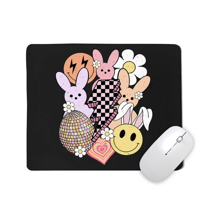 Retro Easter Bunny Smile Face Groovy Easter Day Mousepad