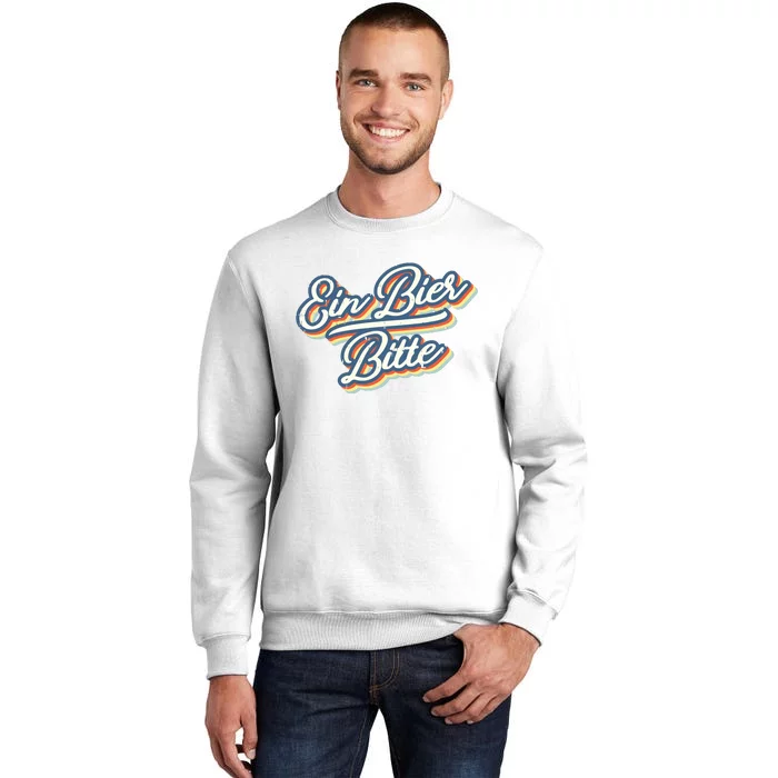 Retro Ein Bier Bitte Funny Vintage Beer German Oktoberfest Sweatshirt