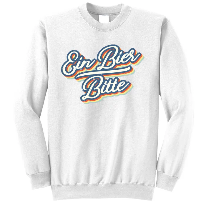 Retro Ein Bier Bitte Funny Vintage Beer German Oktoberfest Sweatshirt