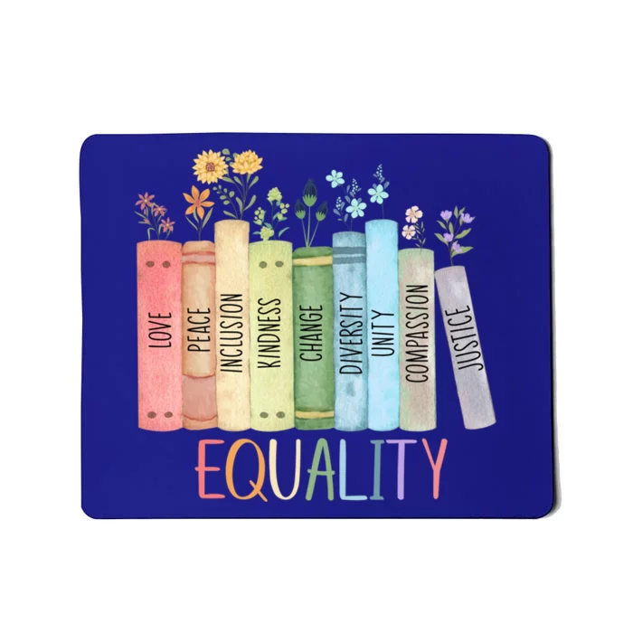 Reading Equality Book Lover Librarian Lgbt Wildflowers Gift Mousepad