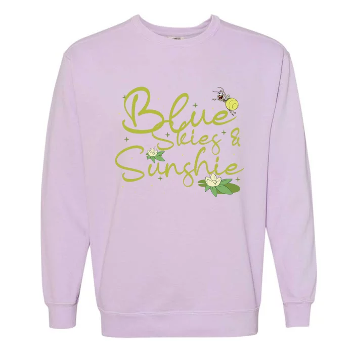 Ray Evangeline Blue Skies & Sunshine Princess And Frog Family Trip Ray Garment-Dyed Sweatshirt