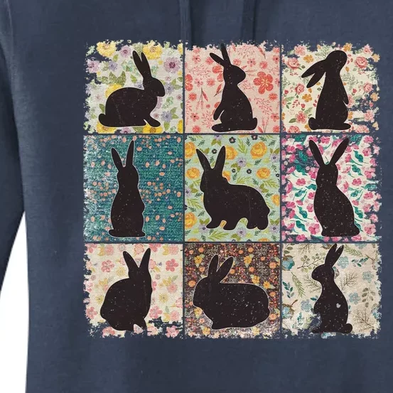 Retro Easter Bunny Women's Pullover Hoodie