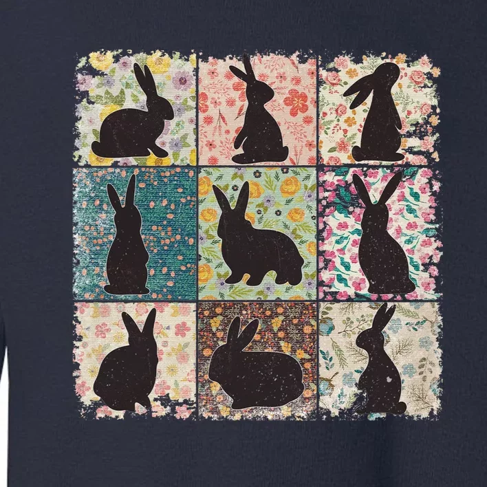 Retro Easter Bunny Toddler Sweatshirt