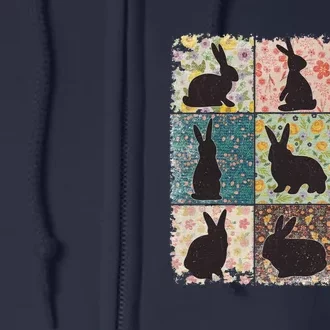 Retro Easter Bunny Full Zip Hoodie