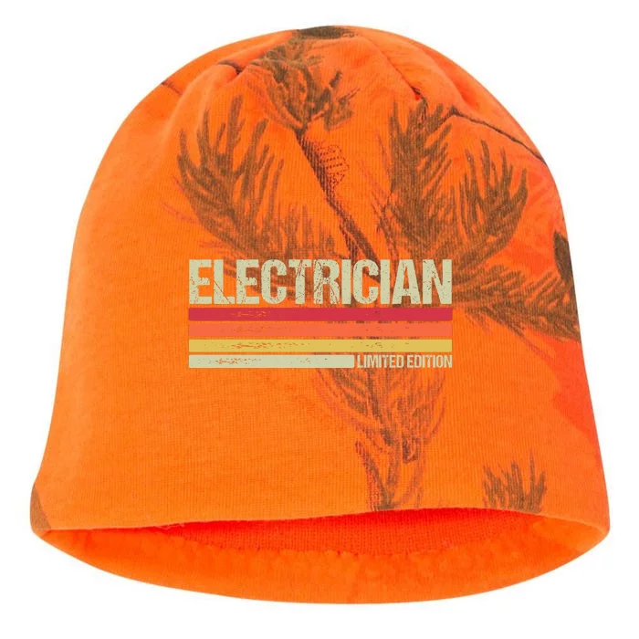 Retro Electrician Birthday Job Title Kati - Camo Knit Beanie