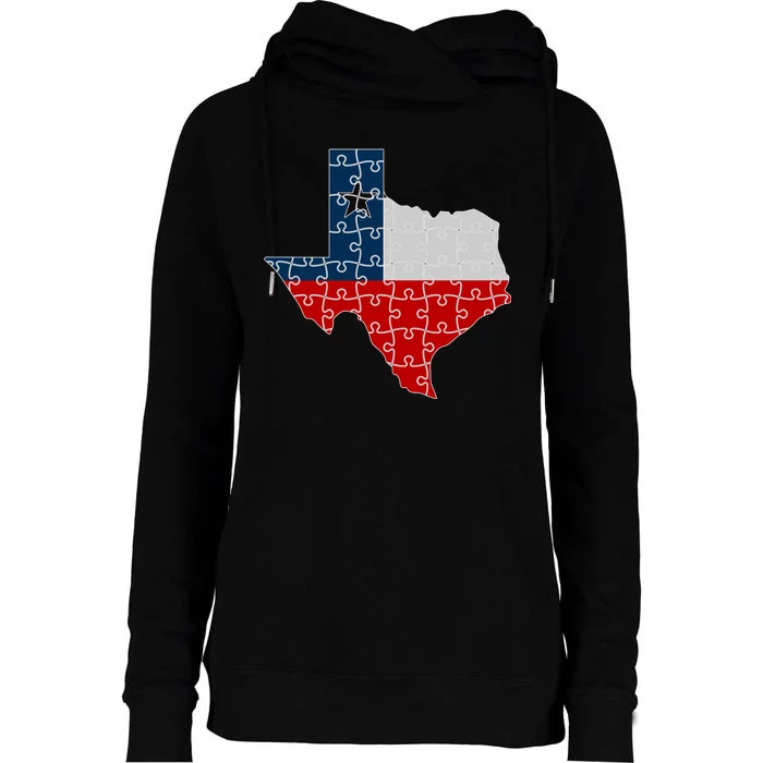 Rebuilding Texas Jigsaw Womens Funnel Neck Pullover Hood