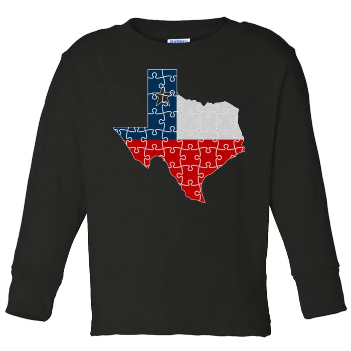 Rebuilding Texas Jigsaw Toddler Long Sleeve Shirt