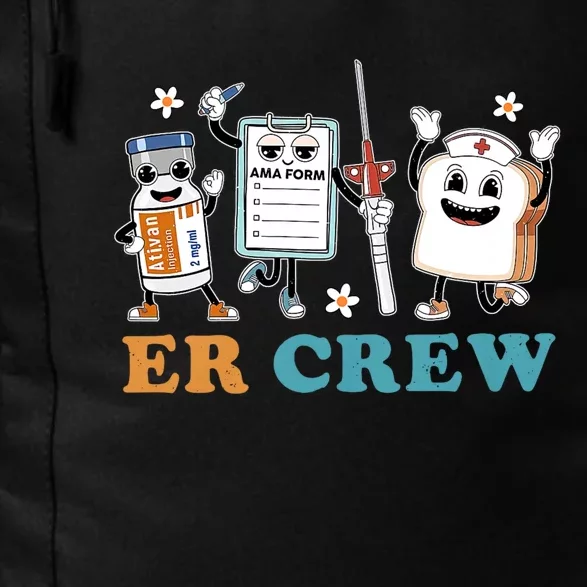 Retro Er Crew Emergency Room Funny Er Ed Nurse Tech Daily Commute Backpack