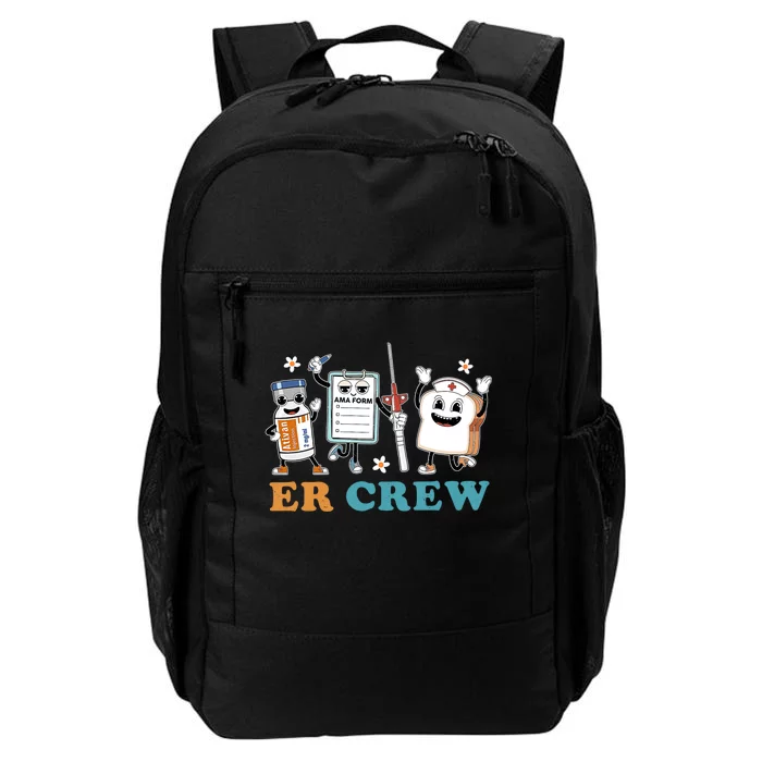 Retro Er Crew Emergency Room Funny Er Ed Nurse Tech Daily Commute Backpack