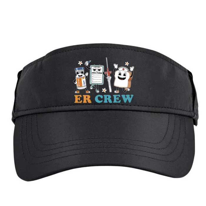 Retro Er Crew Emergency Room Funny Er Ed Nurse Tech Adult Drive Performance Visor