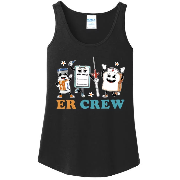 Retro Er Crew Emergency Room Funny Er Ed Nurse Tech Ladies Essential Tank