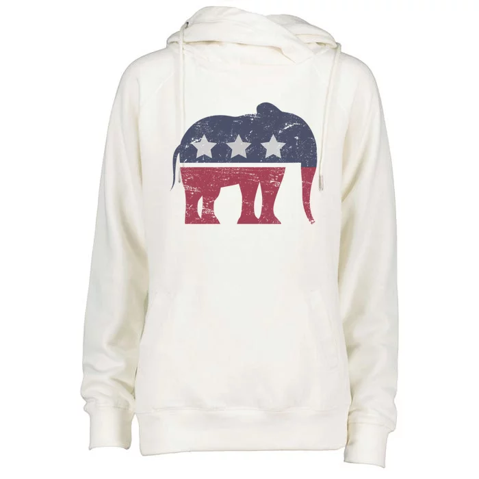 Republican Elephant Cool Support Donald Trump Cute Gift Womens Funnel Neck Pullover Hood