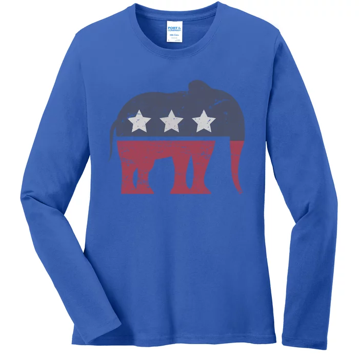 Republican Elephant Cool Support Donald Trump Cute Gift Ladies Long Sleeve Shirt