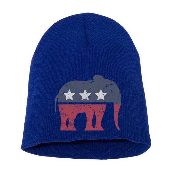 Republican Elephant Cool Support Donald Trump Cute Gift Short Acrylic Beanie