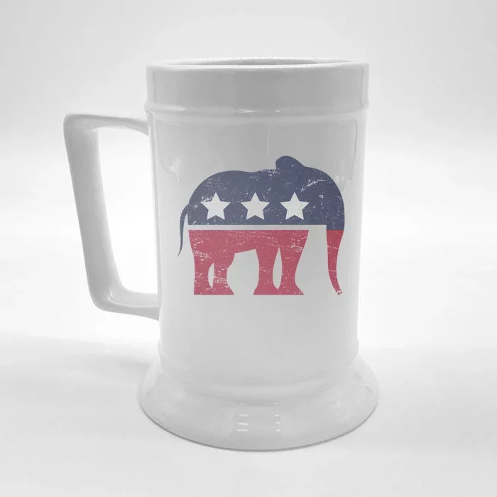 Republican Elephant Cool Support Donald Trump Cute Gift Front & Back Beer Stein