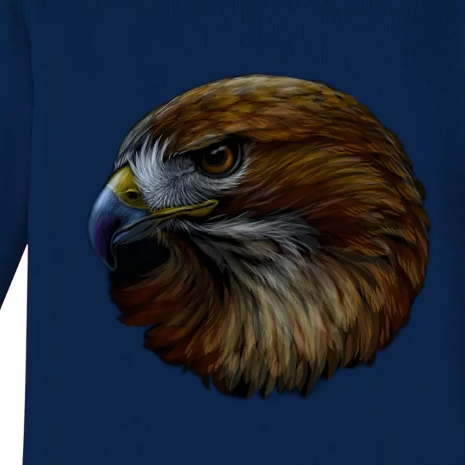 Realistic Eagle Close Up Baby Long Sleeve Bodysuit