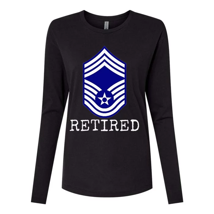 Retired E9 Chief Master Sergeant Womens Cotton Relaxed Long Sleeve T-Shirt