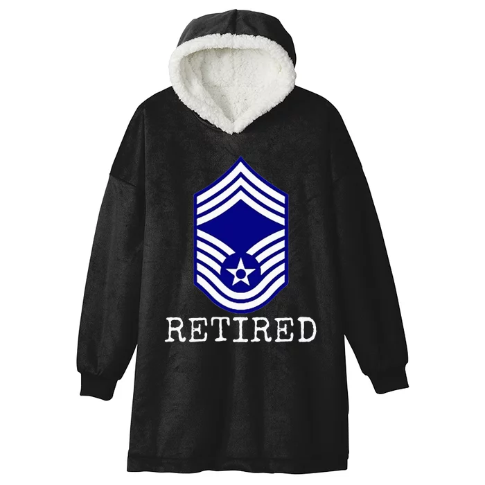 Retired E9 Chief Master Sergeant Hooded Wearable Blanket