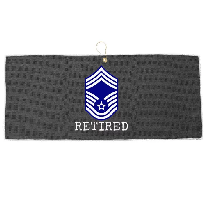 Retired E9 Chief Master Sergeant Large Microfiber Waffle Golf Towel