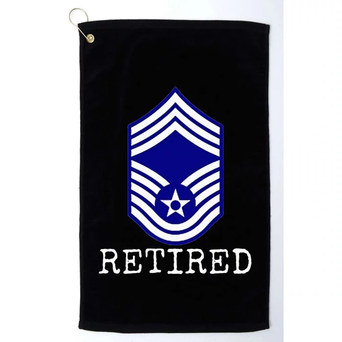 Retired E9 Chief Master Sergeant Platinum Collection Golf Towel