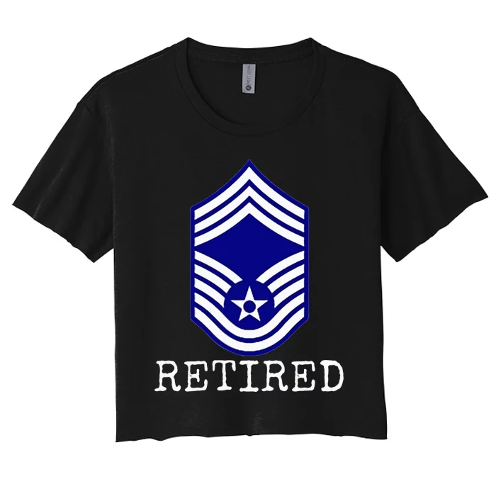 Retired E9 Chief Master Sergeant Women's Crop Top Tee