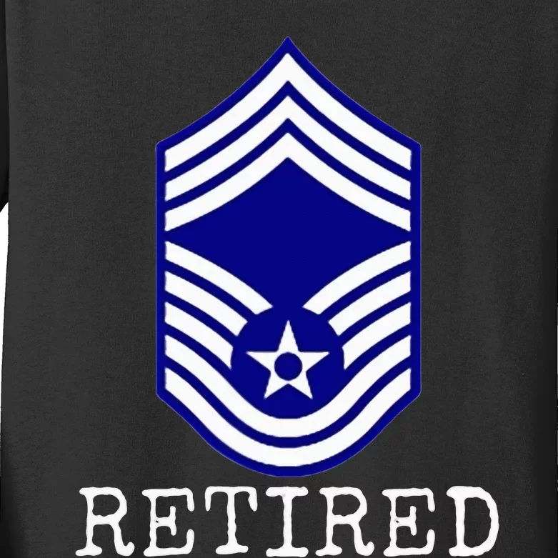 Retired E9 Chief Master Sergeant Kids Long Sleeve Shirt