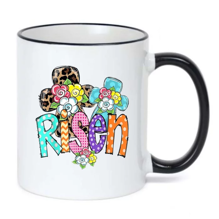 Risen Easter Cross Colorful Black Color Changing Mug