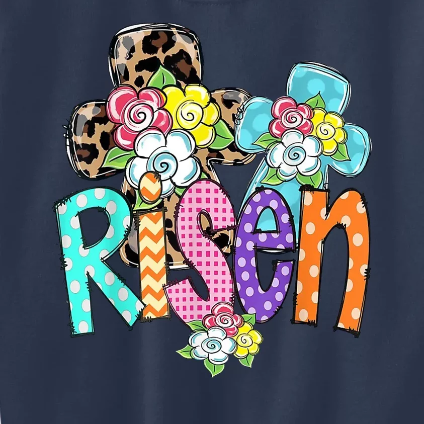 Risen Easter Cross Colorful Kids Sweatshirt