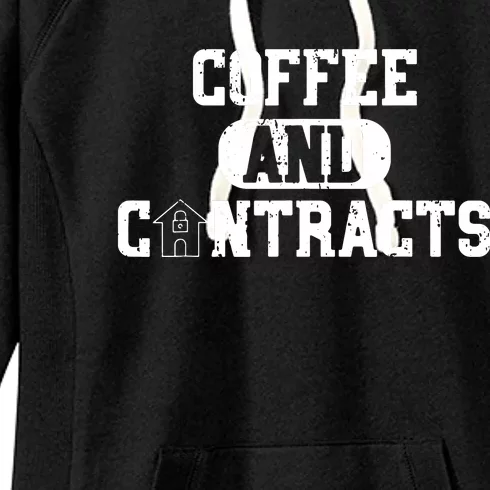 Real Estate Contracts Coffee Realtor Broker Agent Women's Fleece Hoodie