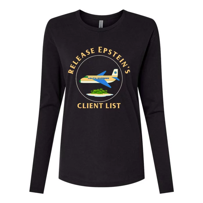 Release Epstein's Client List Womens Cotton Relaxed Long Sleeve T-Shirt