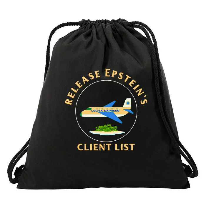 Release Epstein's Client List Drawstring Bag