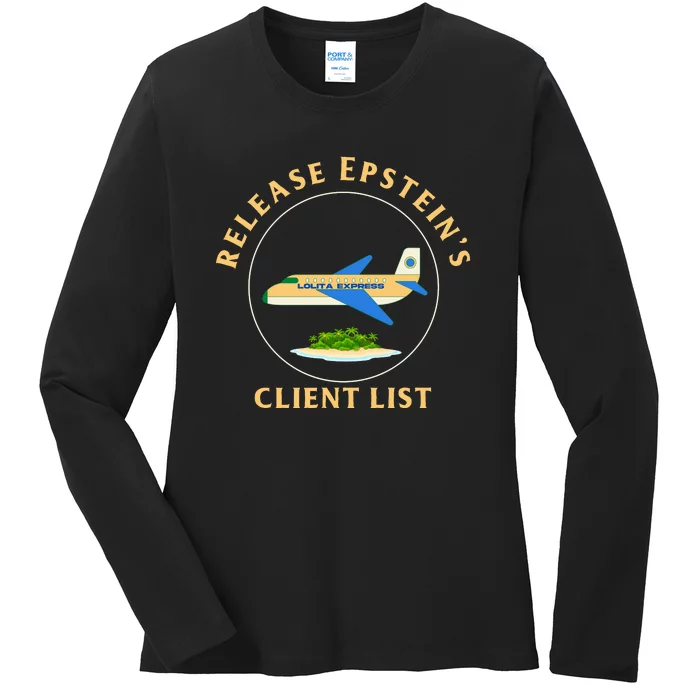 Release Epstein's Client List Ladies Long Sleeve Shirt