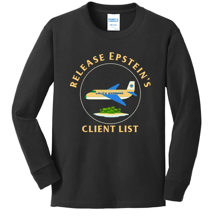 Release Epstein's Client List Kids Long Sleeve Shirt