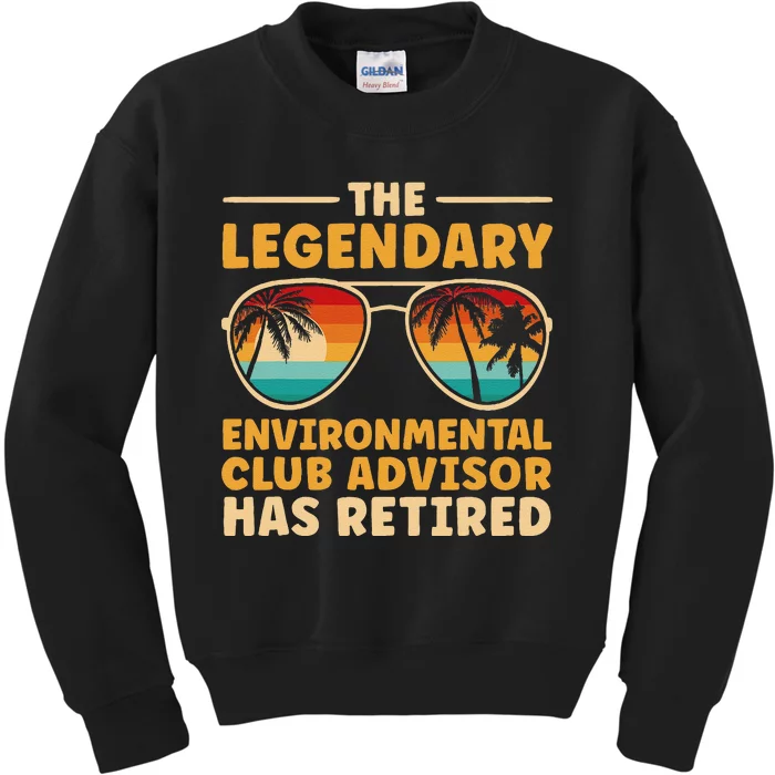 Retirement Environmental Club Advisor Retired Kids Sweatshirt