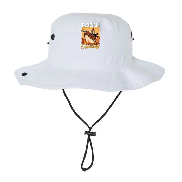 Ride 'Em Cow Rodeo Lover Galloping Horse Cool Gift Legacy Cool Fit Booney Bucket Hat