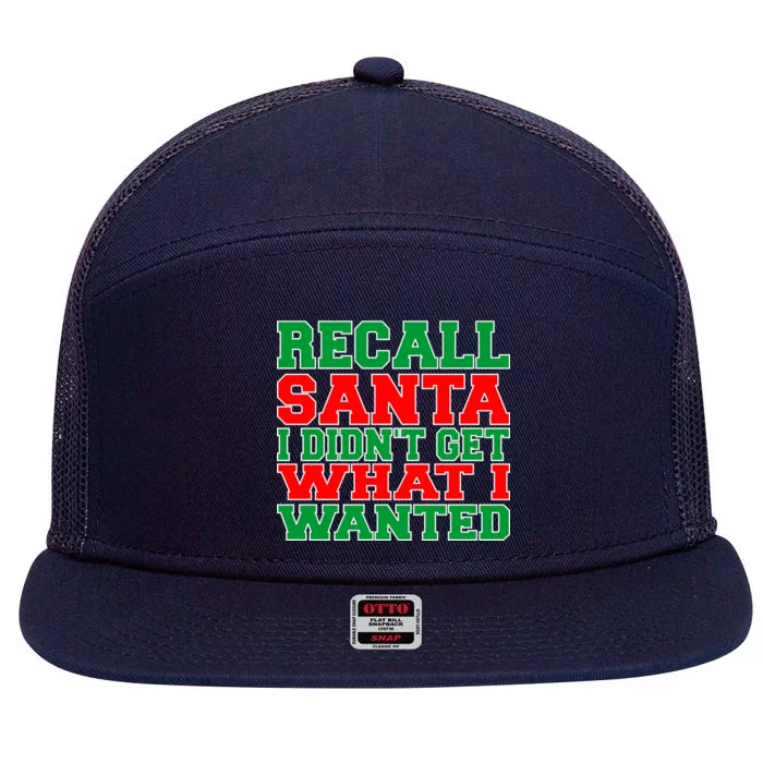 Recall Santa 7 Panel Mesh Trucker Snapback Hat