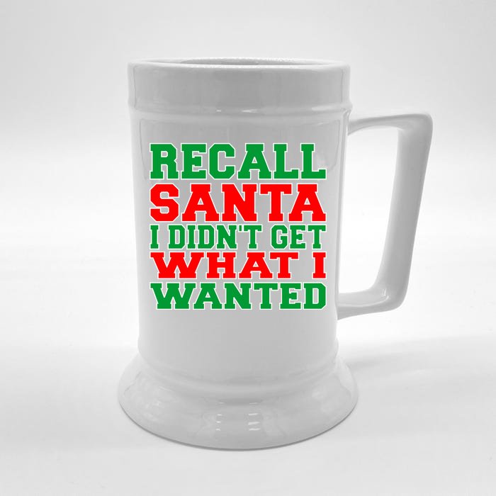 Recall Santa Front & Back Beer Stein