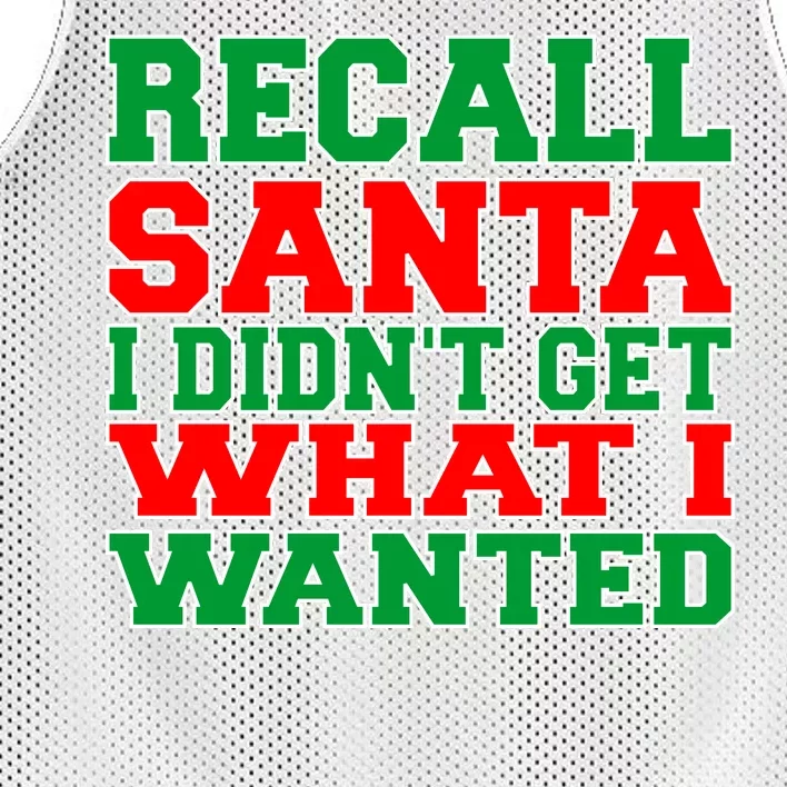 Recall Santa Mesh Reversible Basketball Jersey Tank