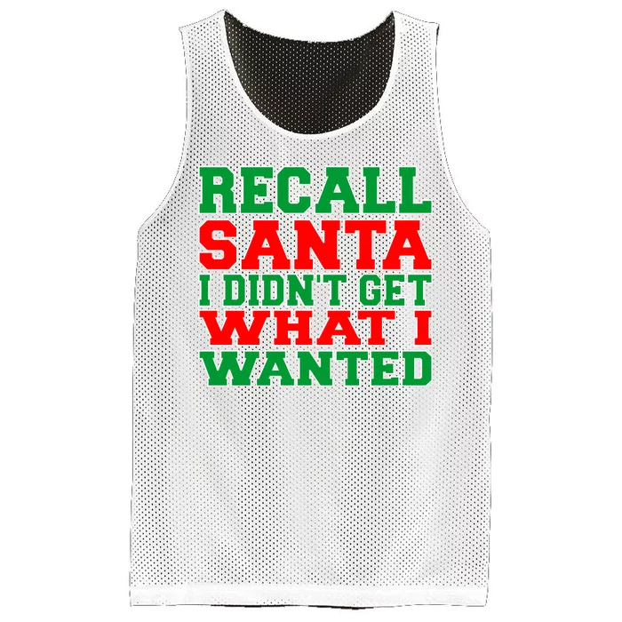 Recall Santa Mesh Reversible Basketball Jersey Tank