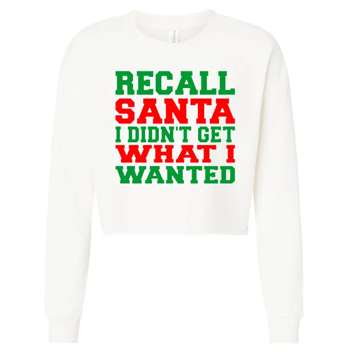 Recall Santa Cropped Pullover Crew