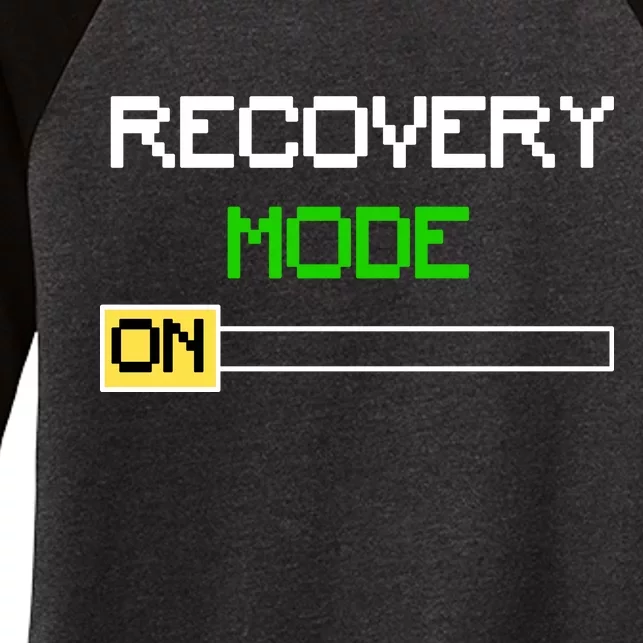 Recovery Mode On Women's Tri-Blend 3/4-Sleeve Raglan Shirt