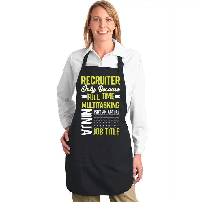 Recruiter Full Time Multitasking Job Title Full-Length Apron With Pocket